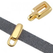 DQ metal Bar Slider Bail with Loop 8x5mm Gold